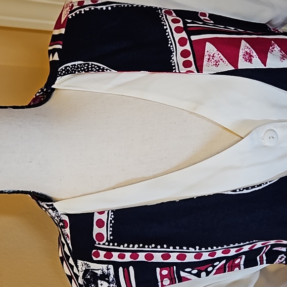 MIZ CALIFORNIA VINTAGE BLOUSE TOP SHIRT L LARGE SHOULDER PADS SHORT SLEEVE RETRO - Picture 2 of 11